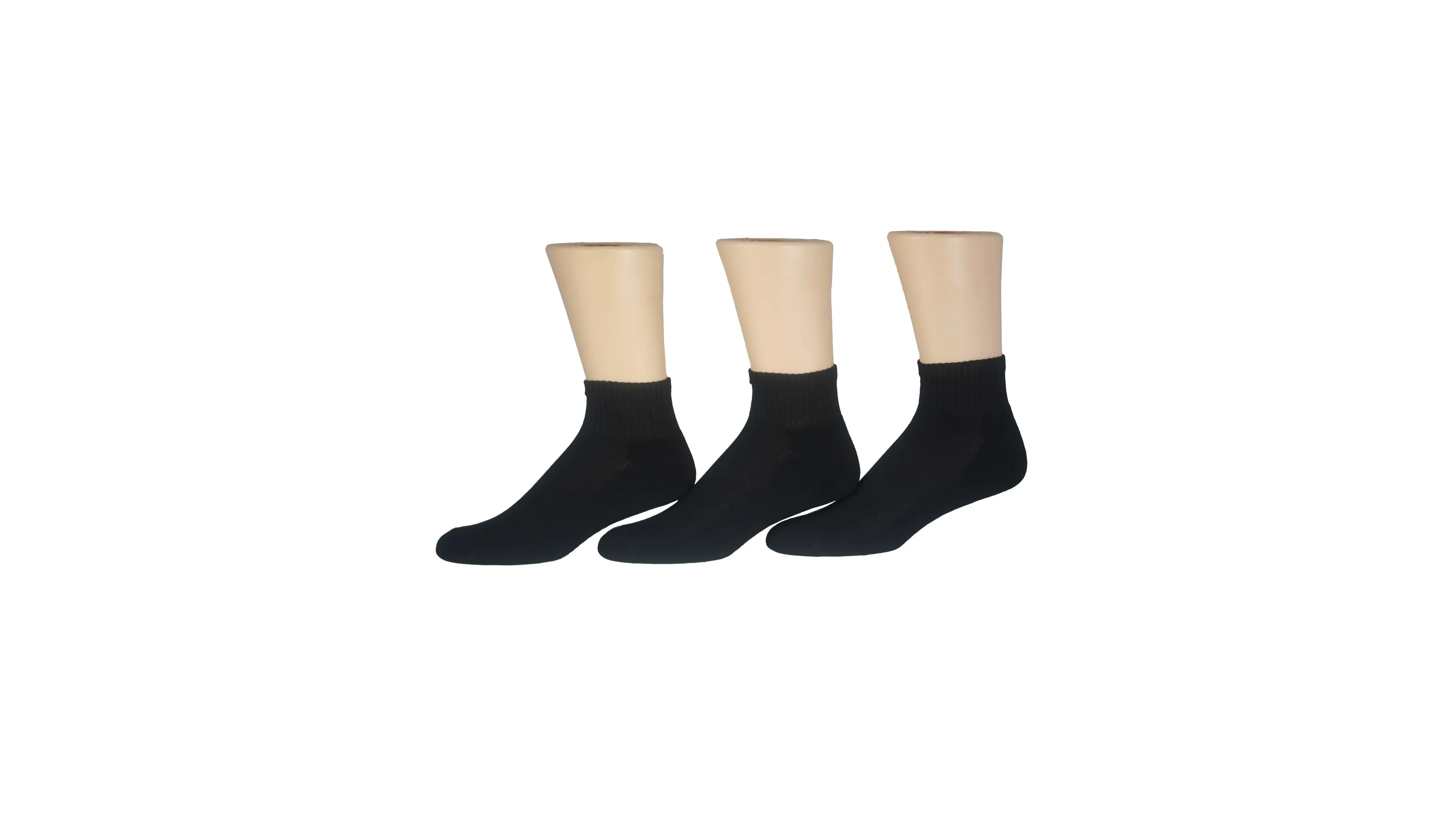 1/2 Cushion Quarter Socks, 3 Pack