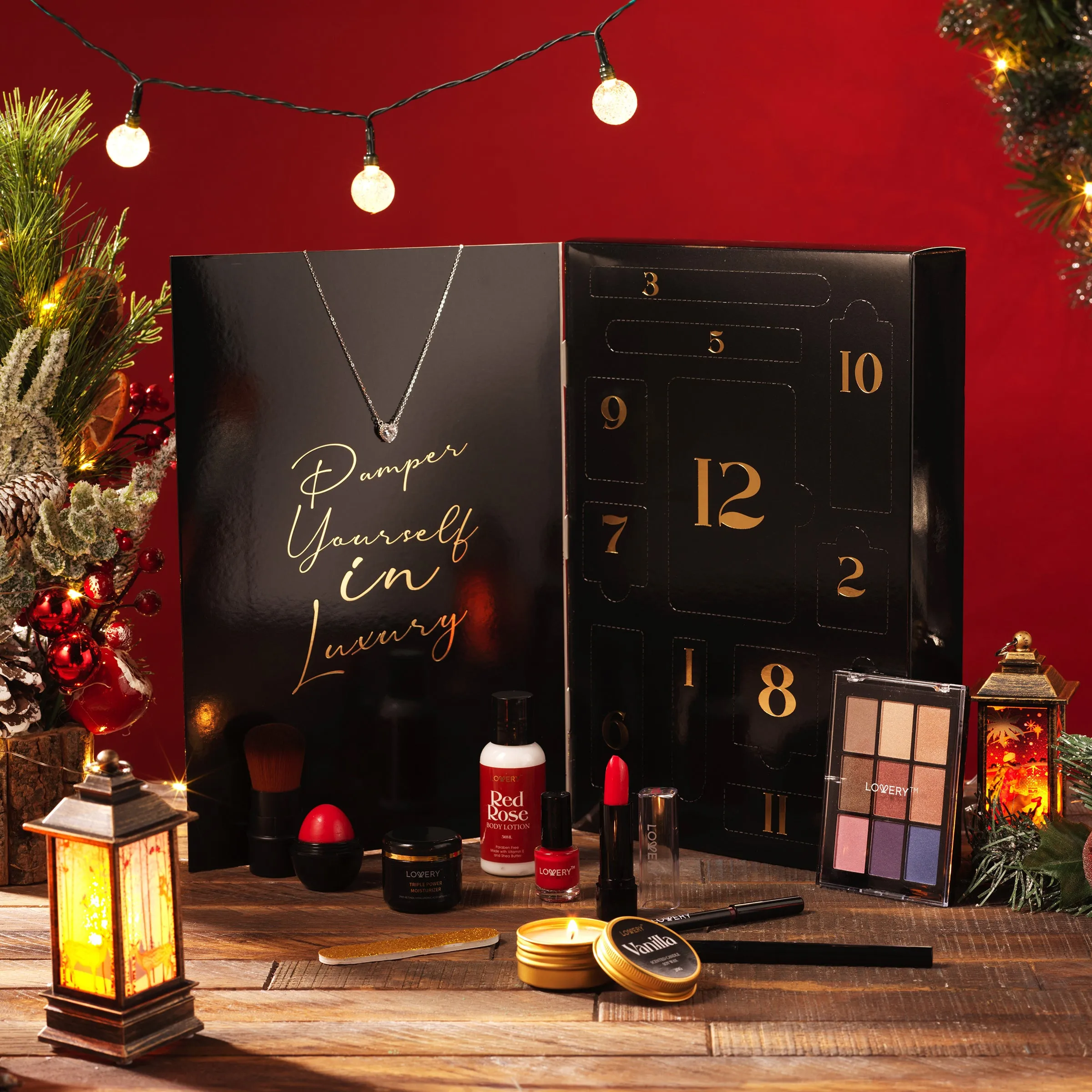 12 Days Luxury Beauty Advent Calendar, 22-Pc. Makeup & Skincare Gift Set