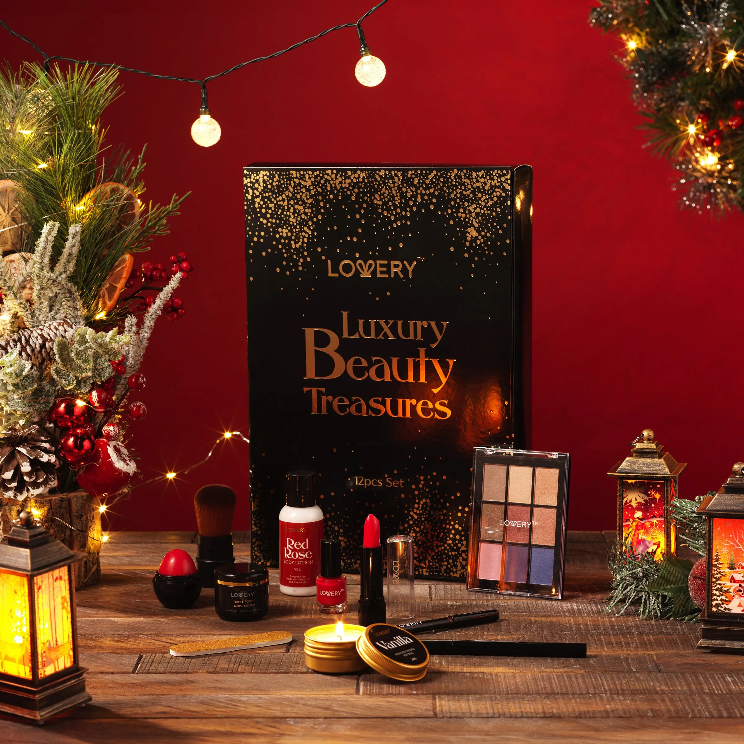 12 Days Luxury Beauty Advent Calendar, 22-Pc. Makeup & Skincare Gift Set