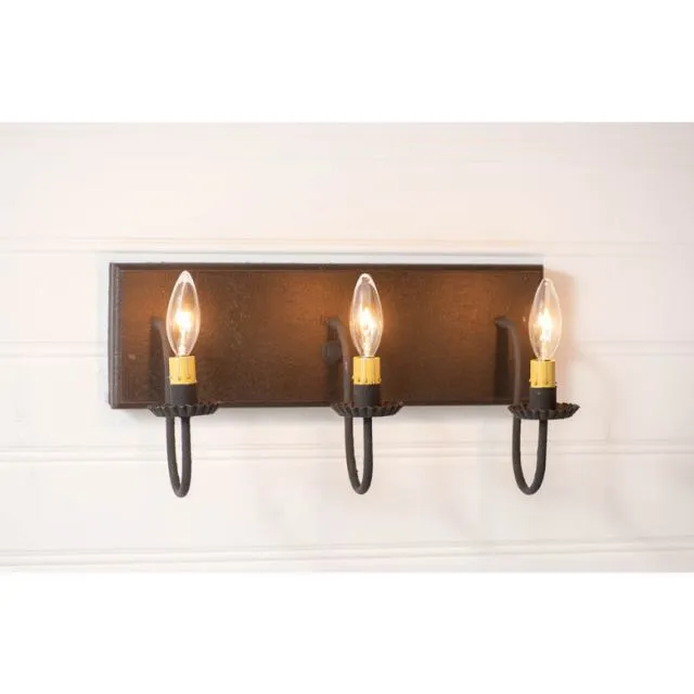 3 Light Vanity Light in Americana Black