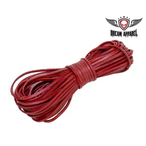 50 FT Leather Laces - Red