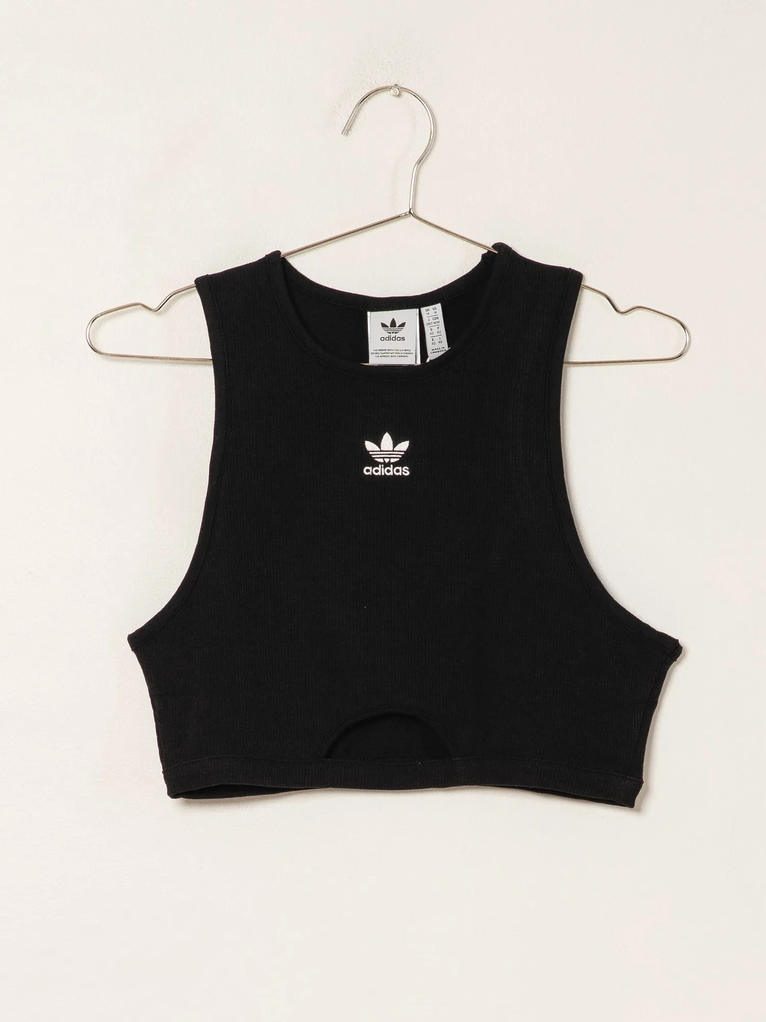 ADIDAS RIB CROP PEEP HOLD TANK  - CLEARANCE