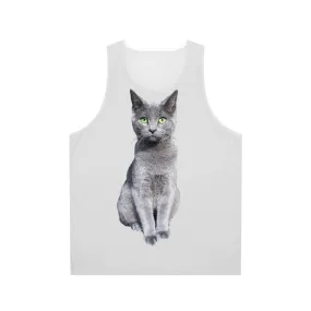 Adorable Russian Blue Cat Kitten Unisex Tank Top