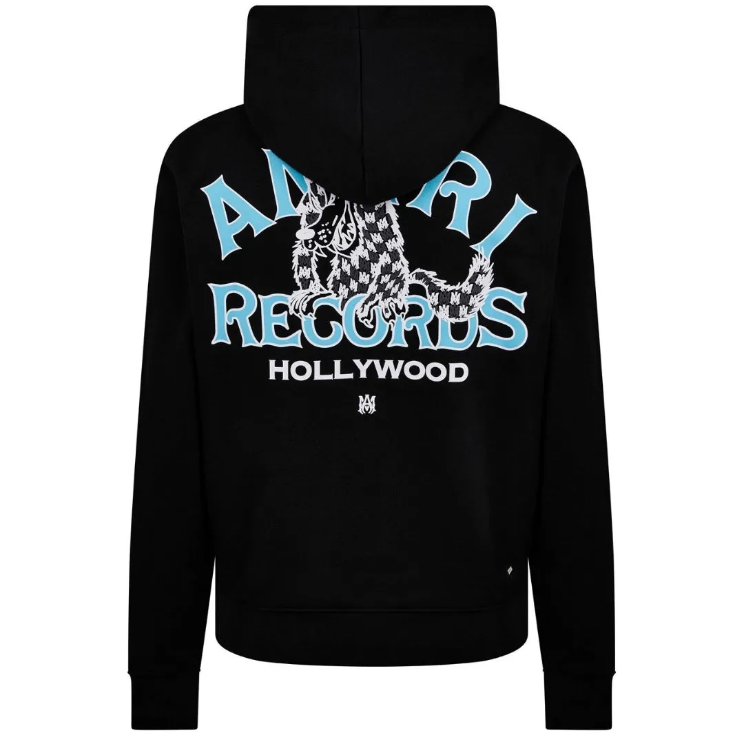 Amiri Records Wolf Logo Black Hoodie