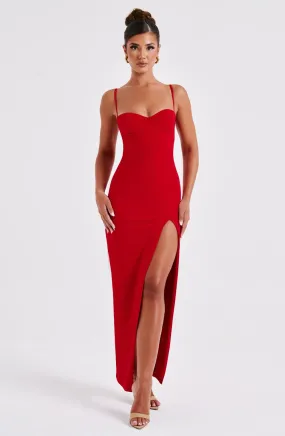 Asteria Maxi Graceful Dress - Red