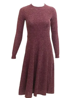 BabyO Lurex Knit Fit & Flare Dress