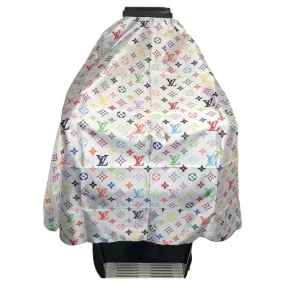 Barber Cape  Multicolor White