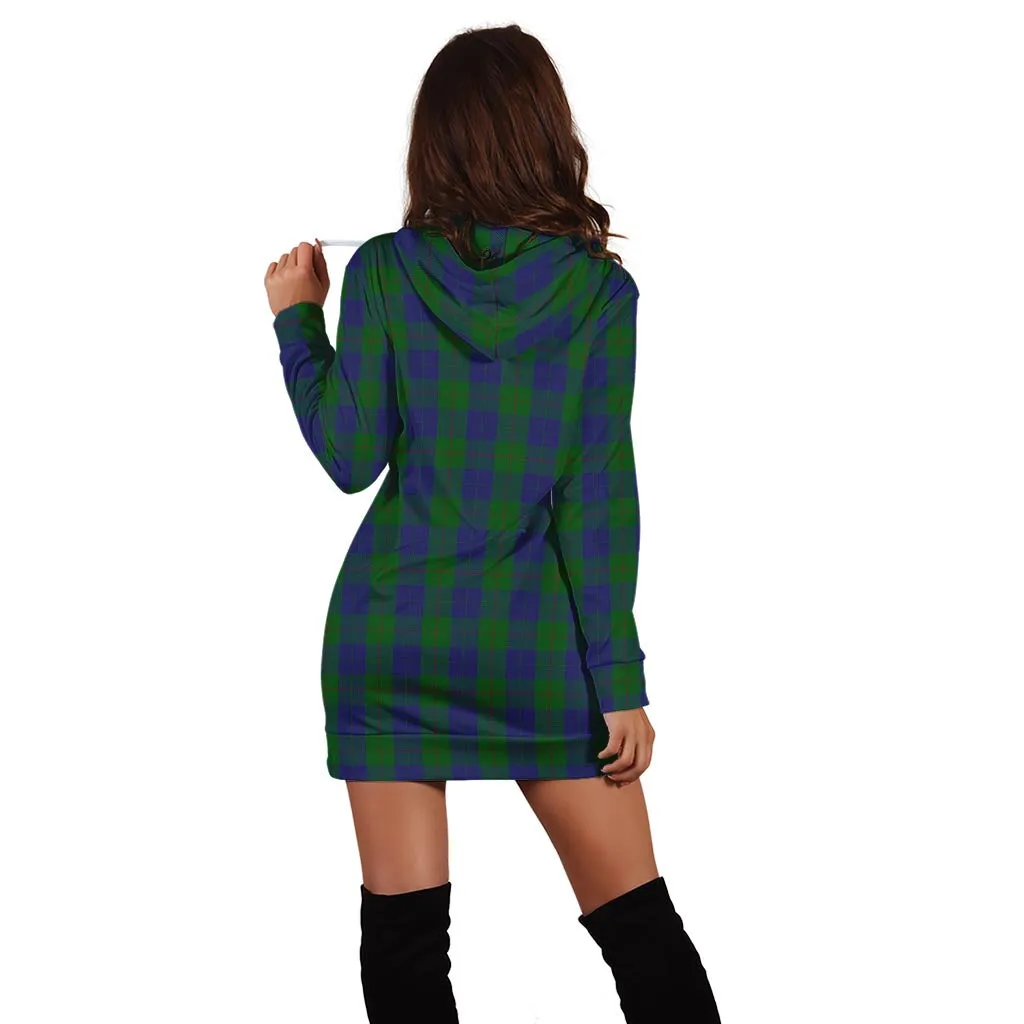 Barclay Tartan Hoodie Dress with Family Crest