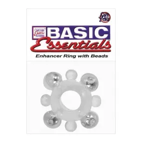 Basic Essentials Enhancer Ring W/beads - Clear