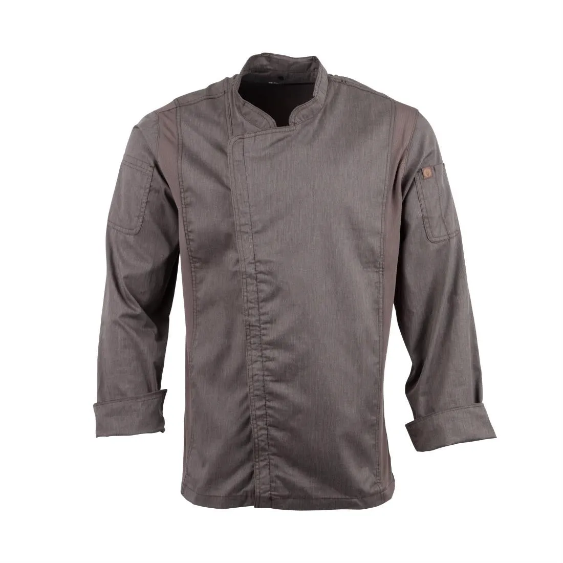 BB263-L Chef Works Hartford Lightweight L/S Zipper Coat Graphite