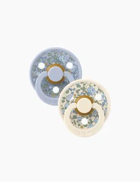 BIBS x LIBERTY Colour Pacifiers 2 Pack Eloise in Dusty Blue Mix