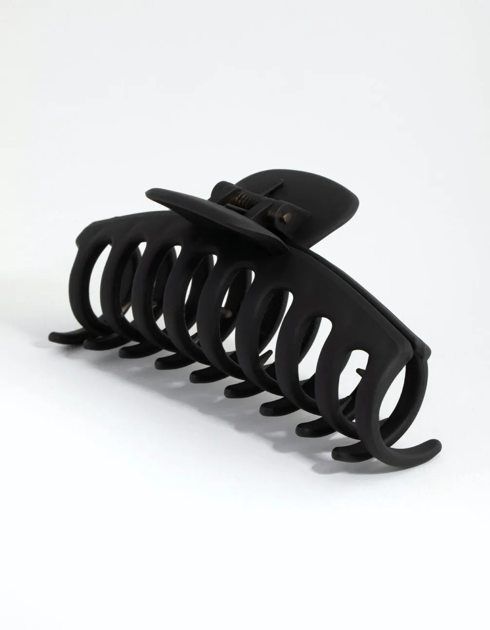 Black Acrylic Large Bar Hair Claw Clip