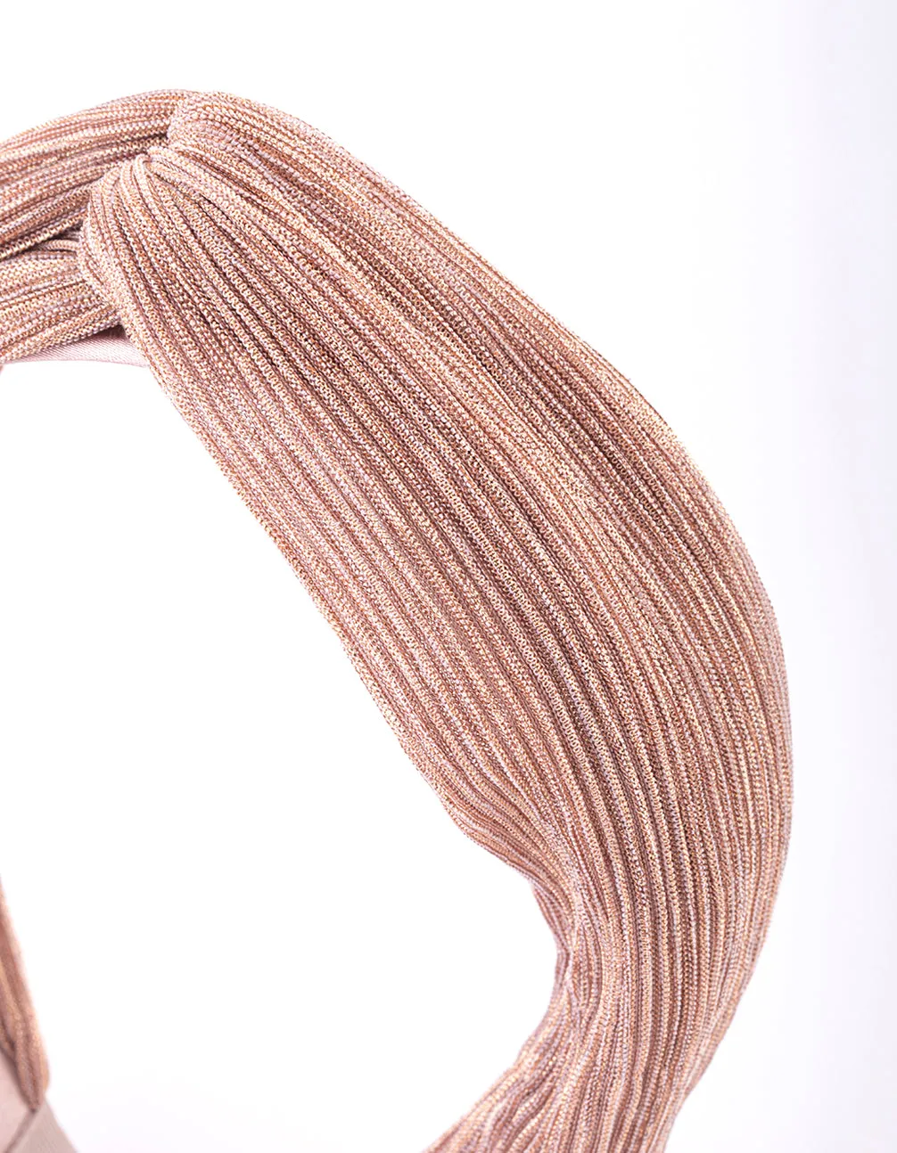 Blush Fabric Metallic Twist Headband