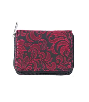 Bold Red/Black Brocade Wallet - Wholesale