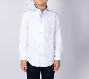 Boy's White Long Sleeve Dress Shirt