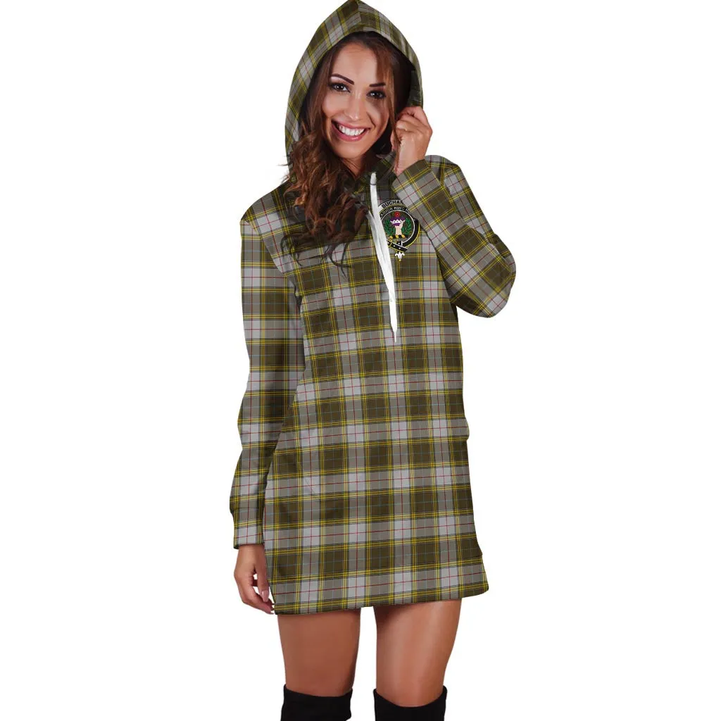 Buchanan Dress Tartan Hoodie Dress with Family Crest