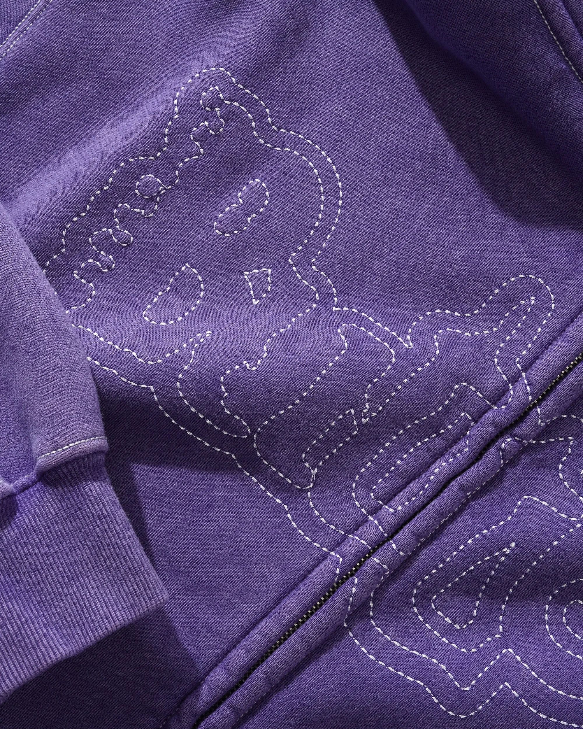 Butter Goods Breakdown Zip-Thru Hood - Washed Purple