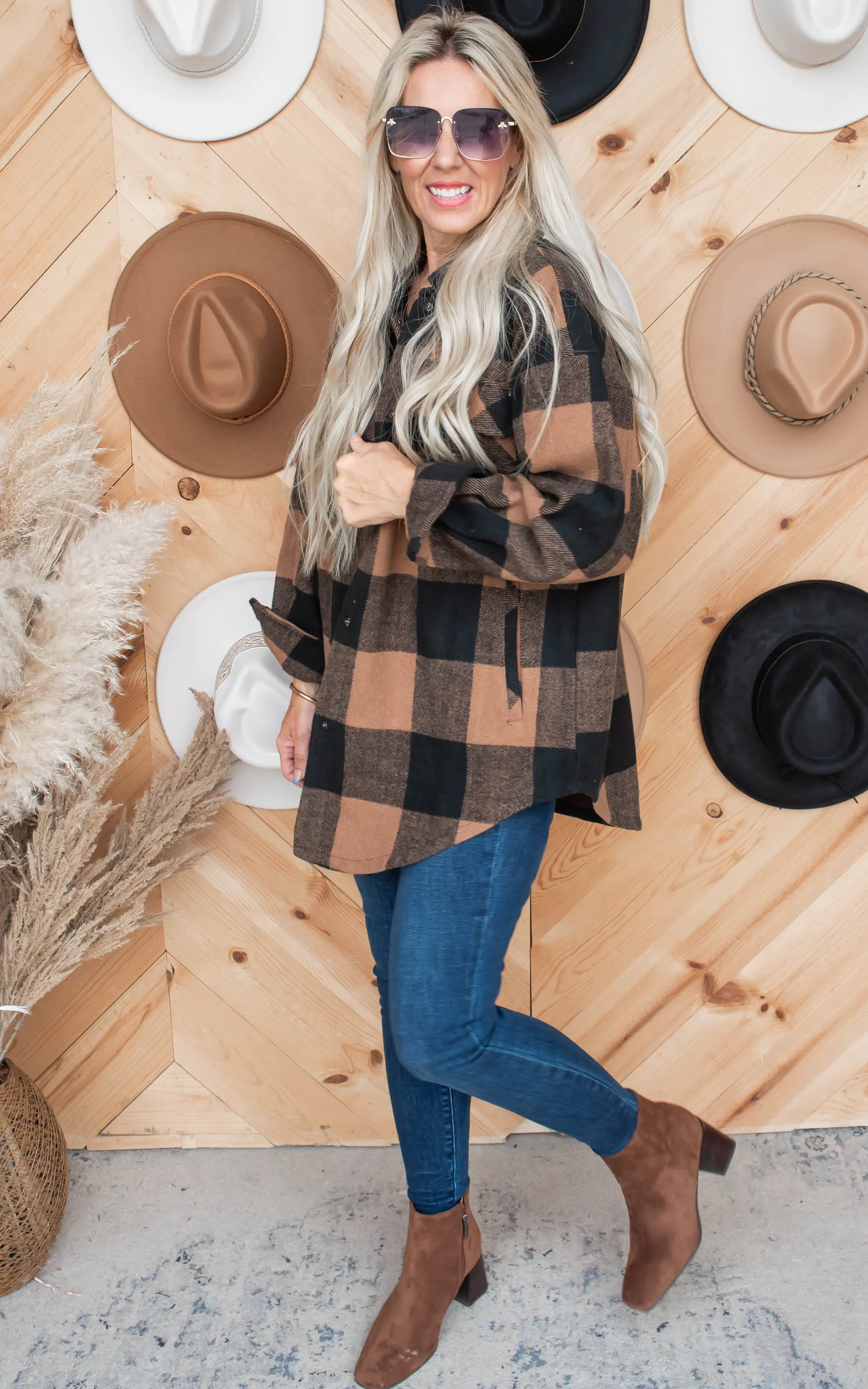 Butterscotch Plaid Shacket