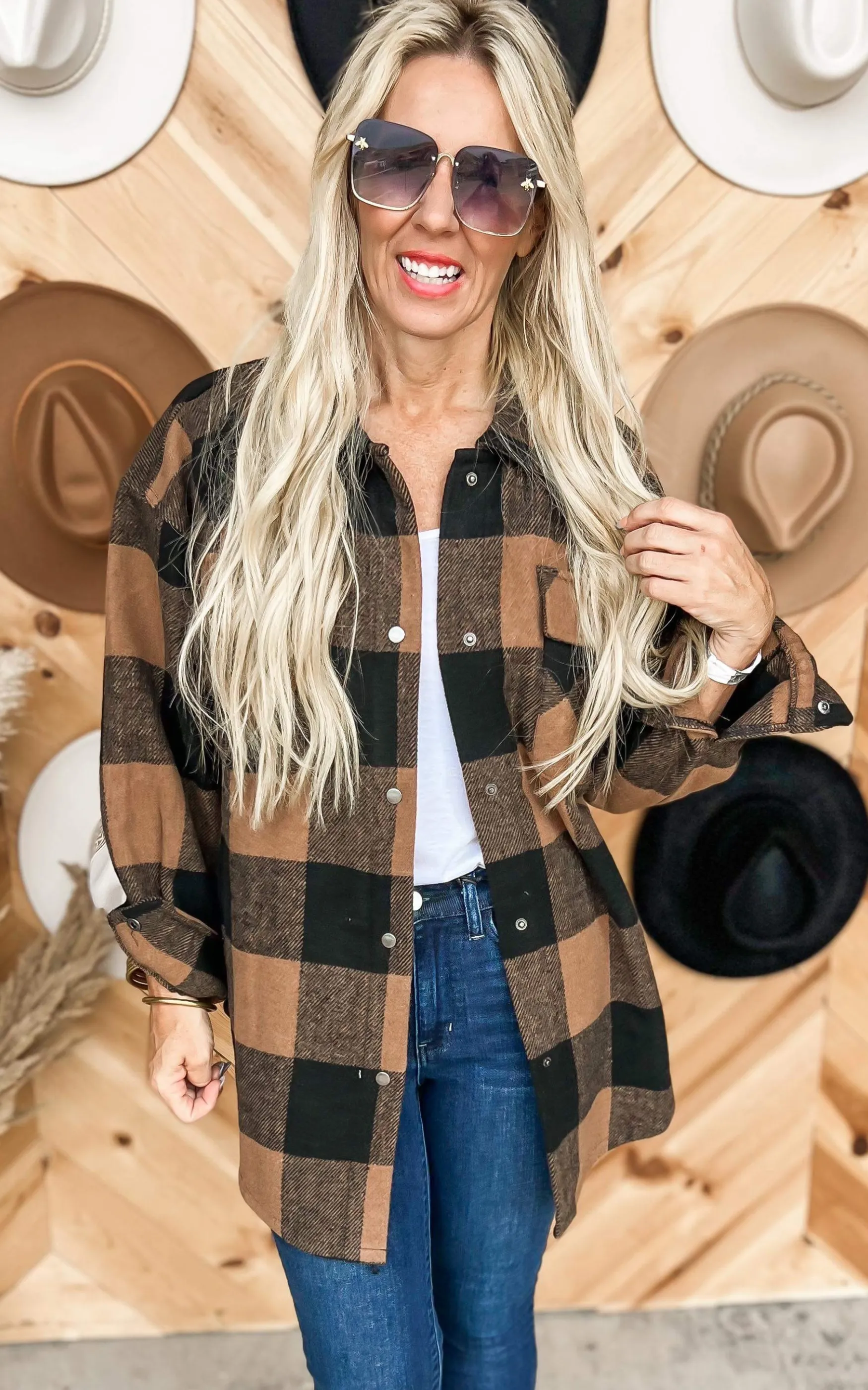 Butterscotch Plaid Shacket