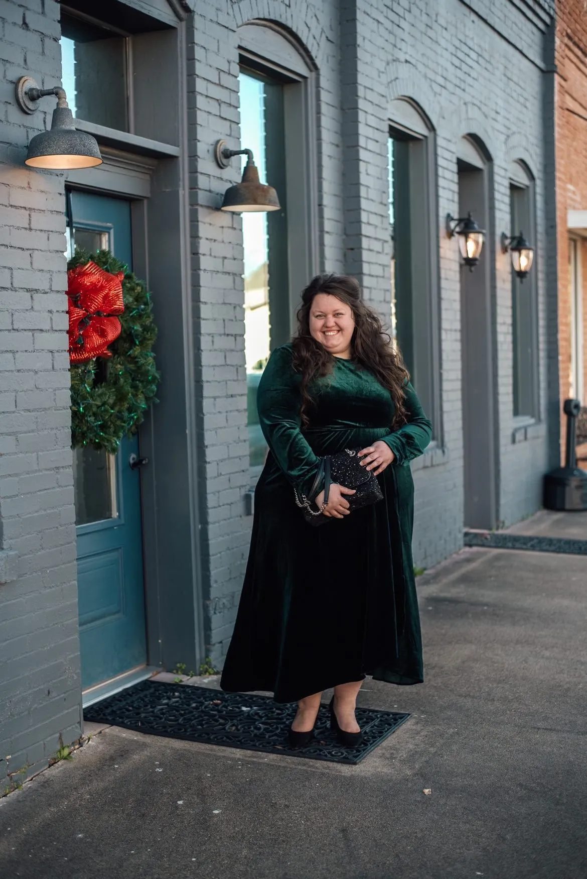 Cameo Emerald Green Velvet Maxi Dress