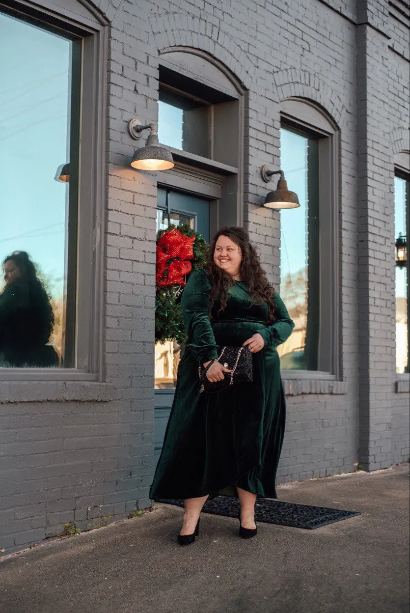 Cameo Emerald Green Velvet Maxi Dress