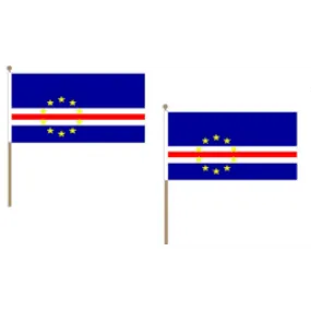 Cape Verde Fabric National Hand Waving Flag