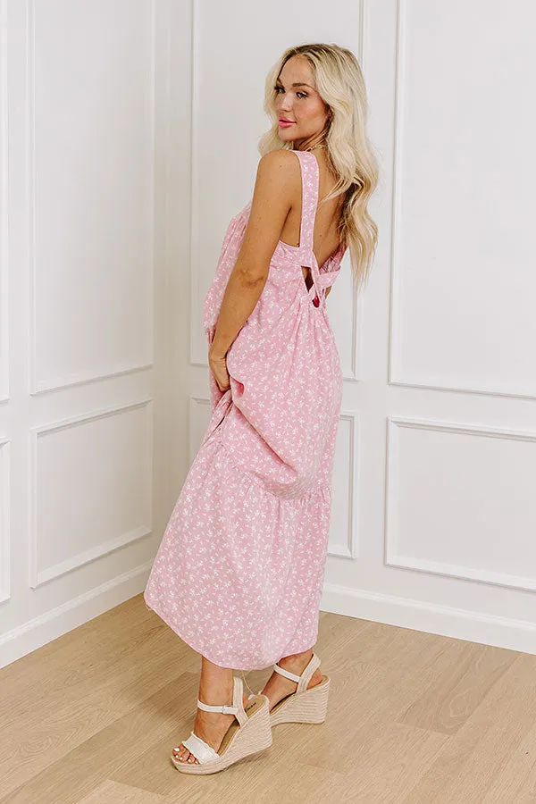 Casual Convo Floral Maxi Dress in Pink