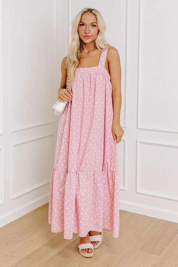 Casual Convo Floral Maxi Dress in Pink