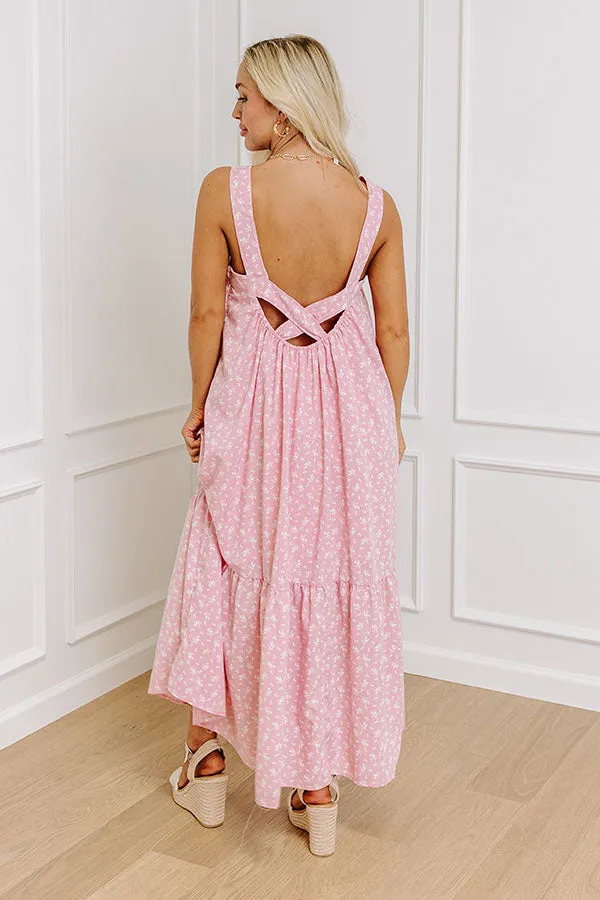 Casual Convo Floral Maxi Dress in Pink