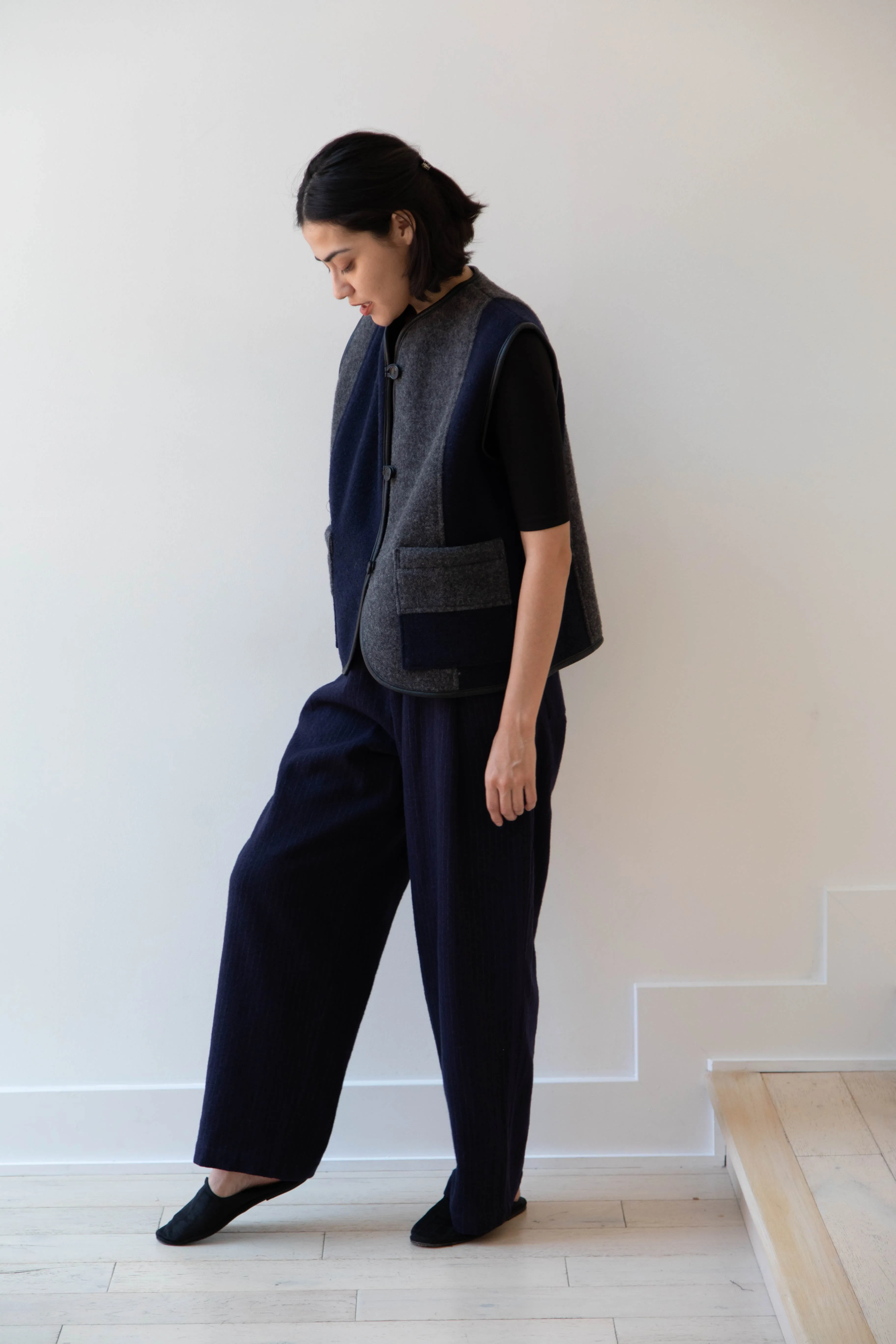 Cawley | Ella Vest in Boiled Wool