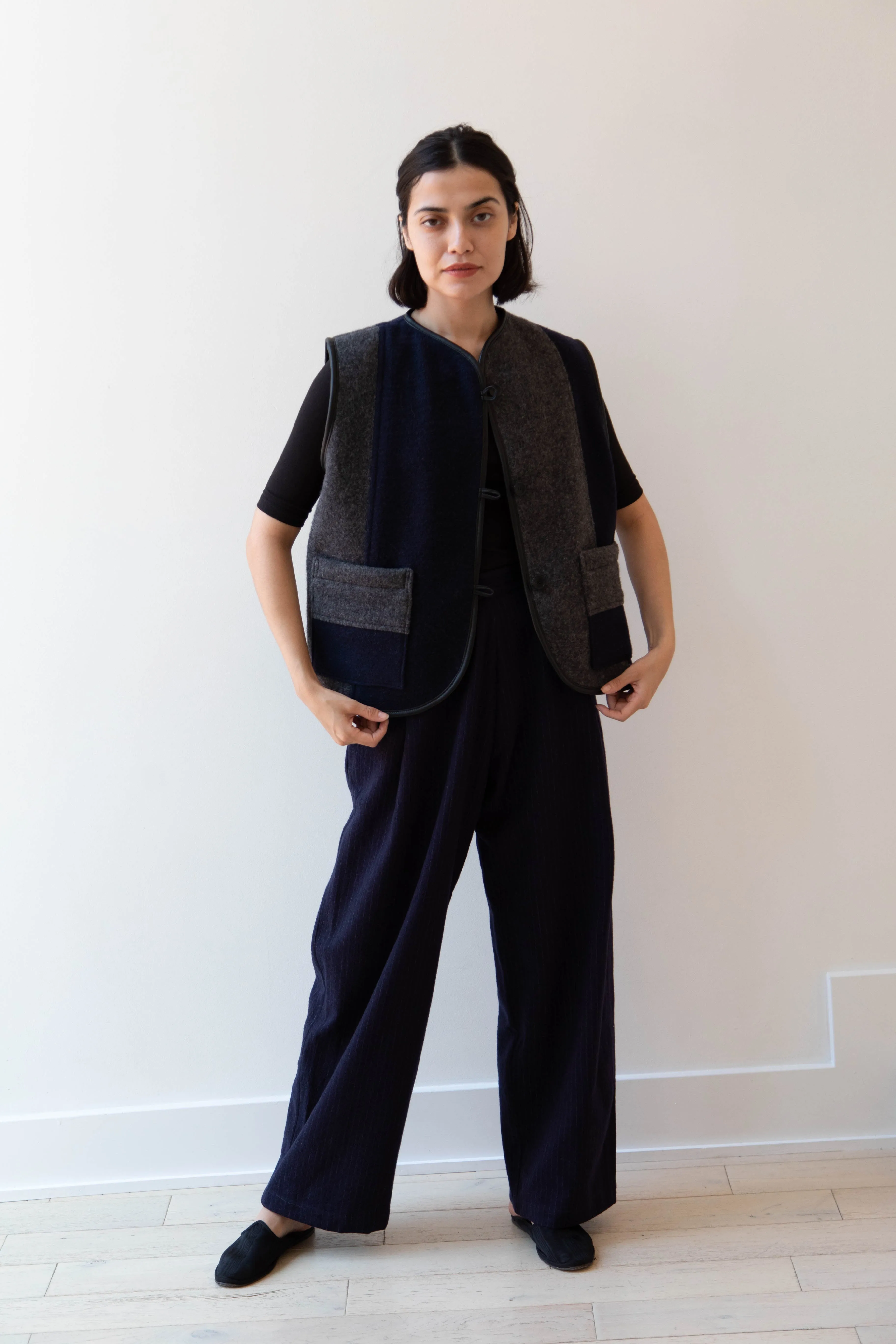 Cawley | Ella Vest in Boiled Wool