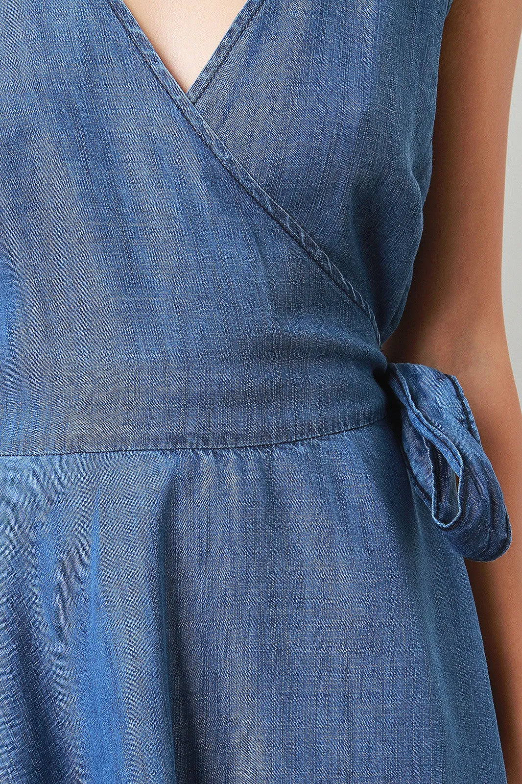 Chambray Wrap Dress