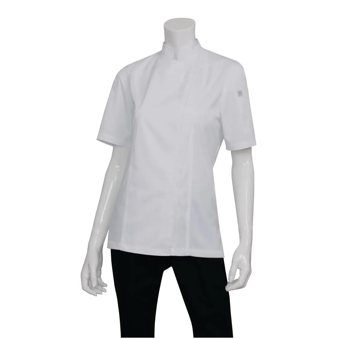 Chef Works Womens Springfield Zip Chefs Jacket White L - BB052-L