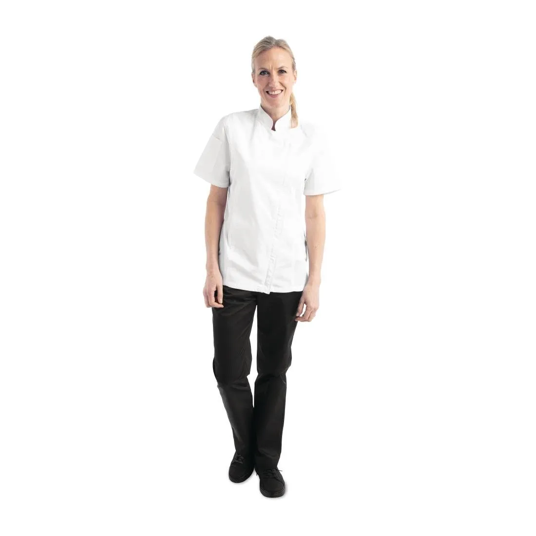 Chef Works Womens Springfield Zip Chefs Jacket White XS - BB052-XS