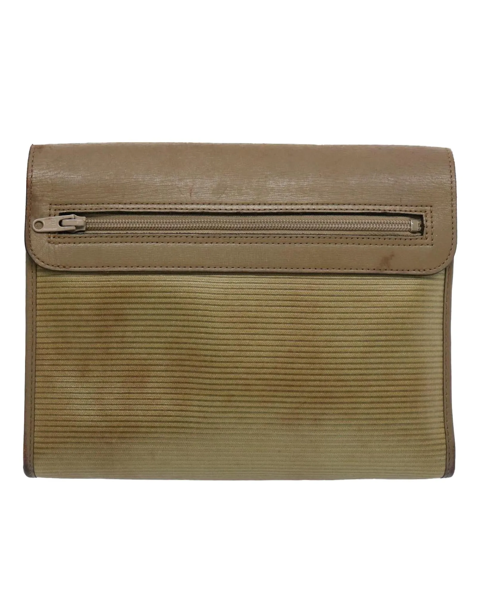 Chic Beige Leather Clutch Bag