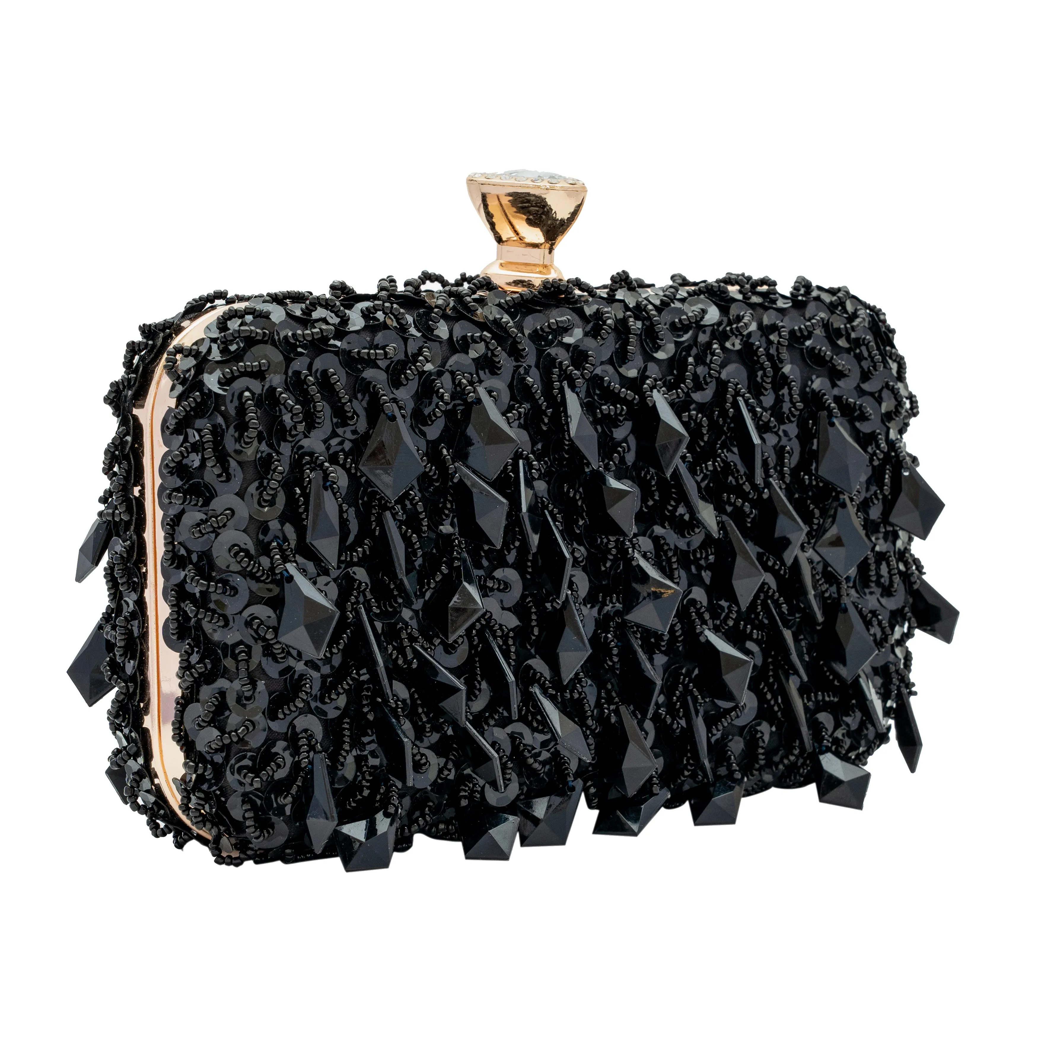 Chokore Embellished Evening Clutch/Handbag (Black)