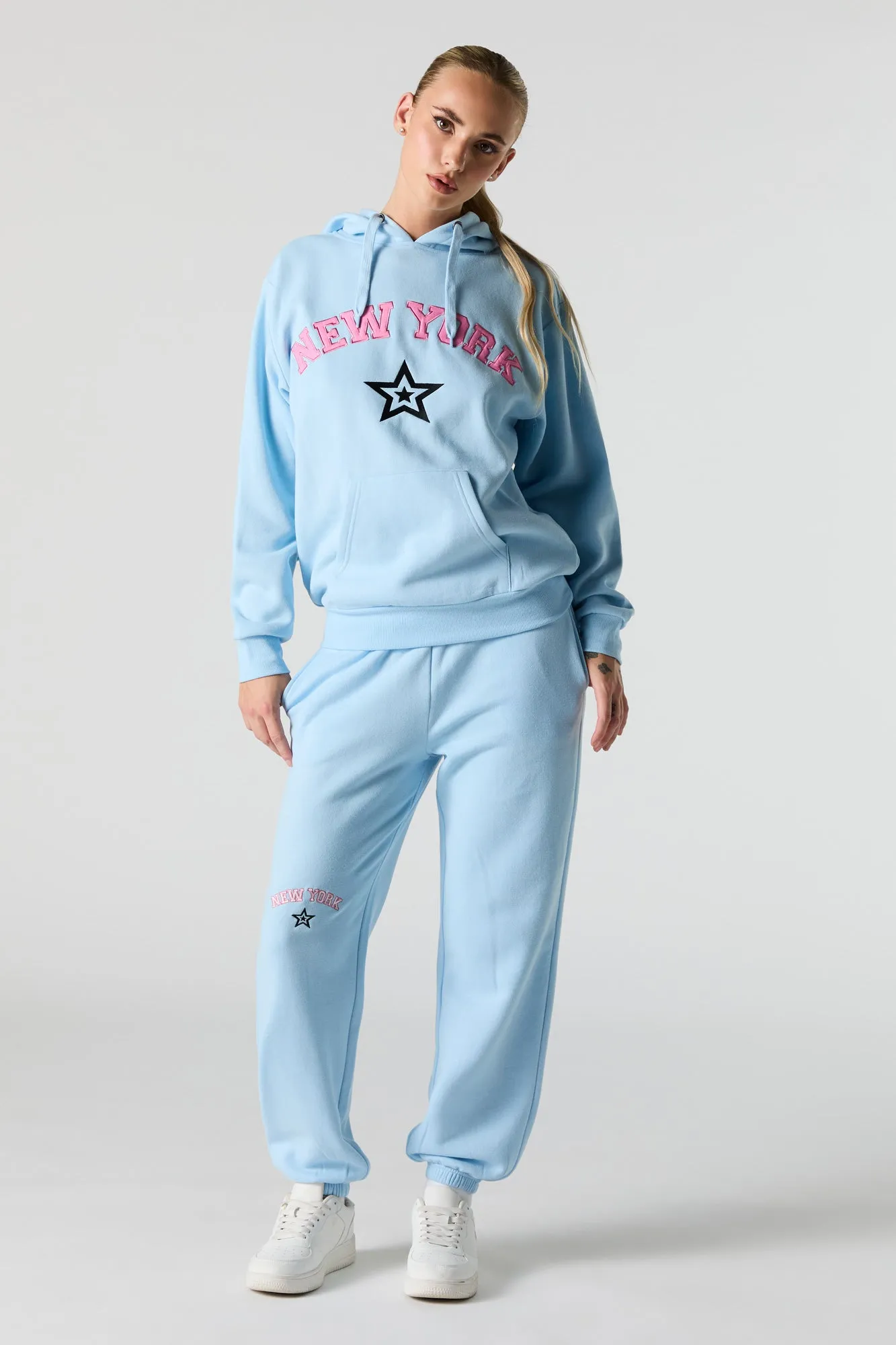 City Embroidered Fleece Jogger