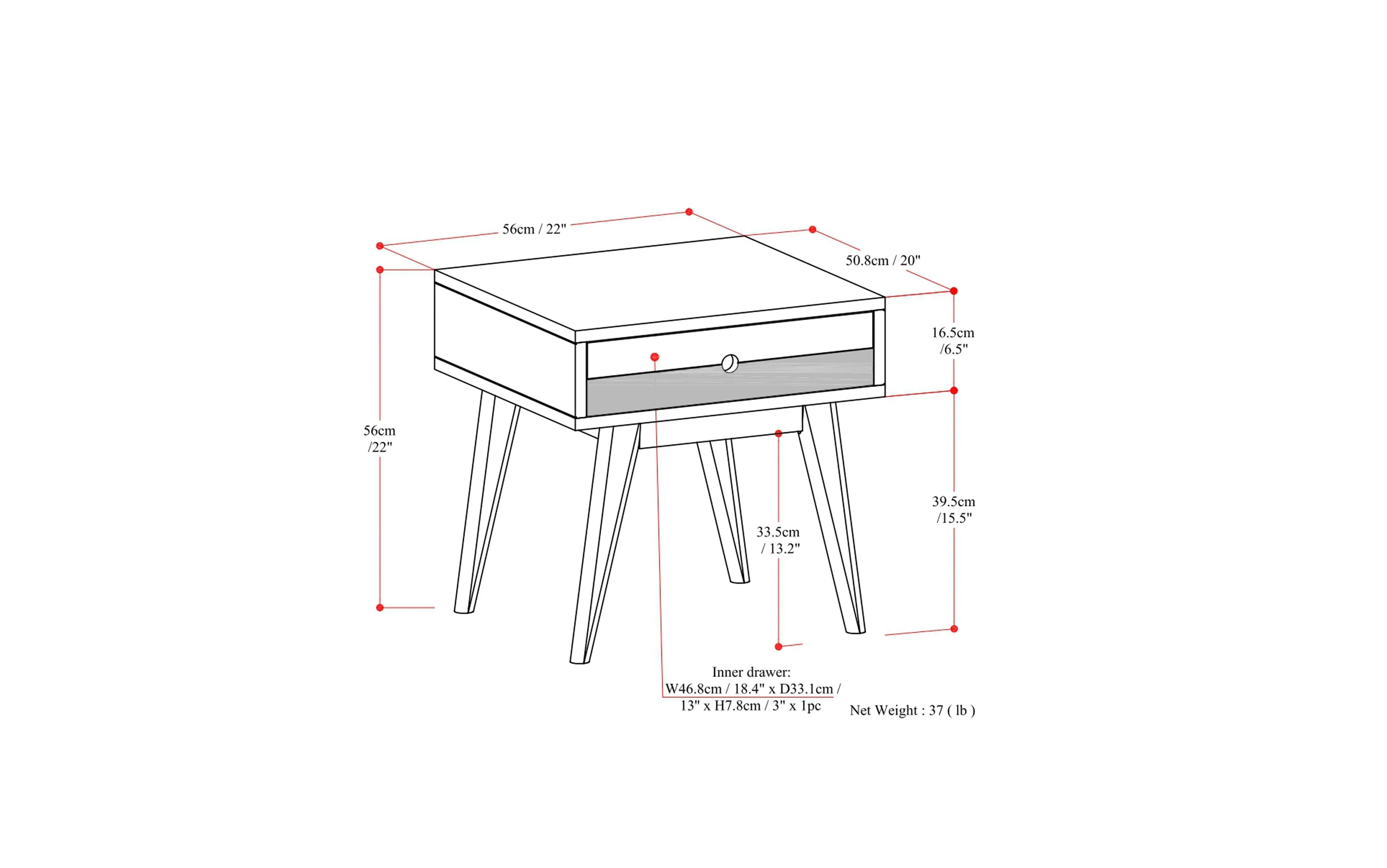 Clarkson End Table in Acacia