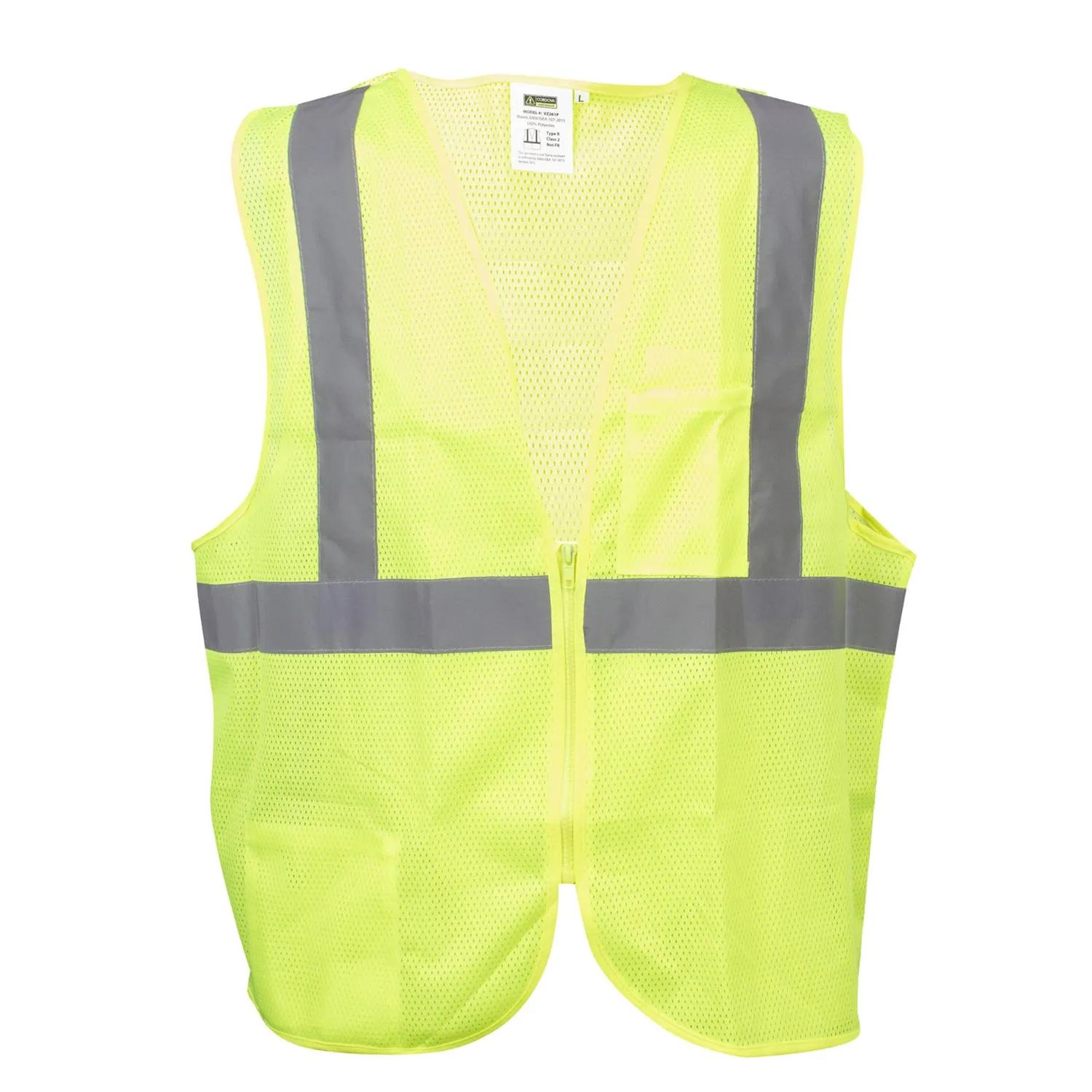 Class 2 Hi-Vis Green Mesh Protective Vest