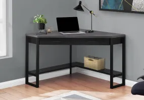 Computer Desk - 42"L / Black / Grey Top Corner / Black