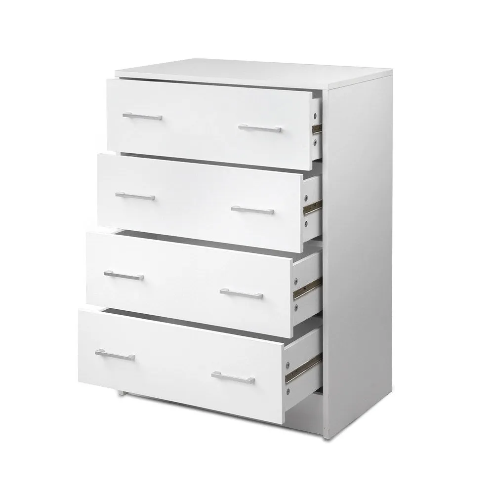 Contemporary 4-Drawer Tallboy, Anti-Rust Metal Runners - Artiss