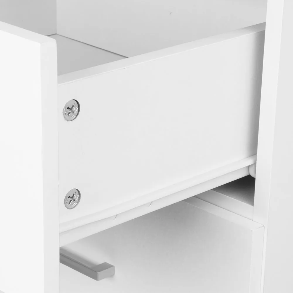 Contemporary 6 Drawer Tallboy, White Finish - Artiss