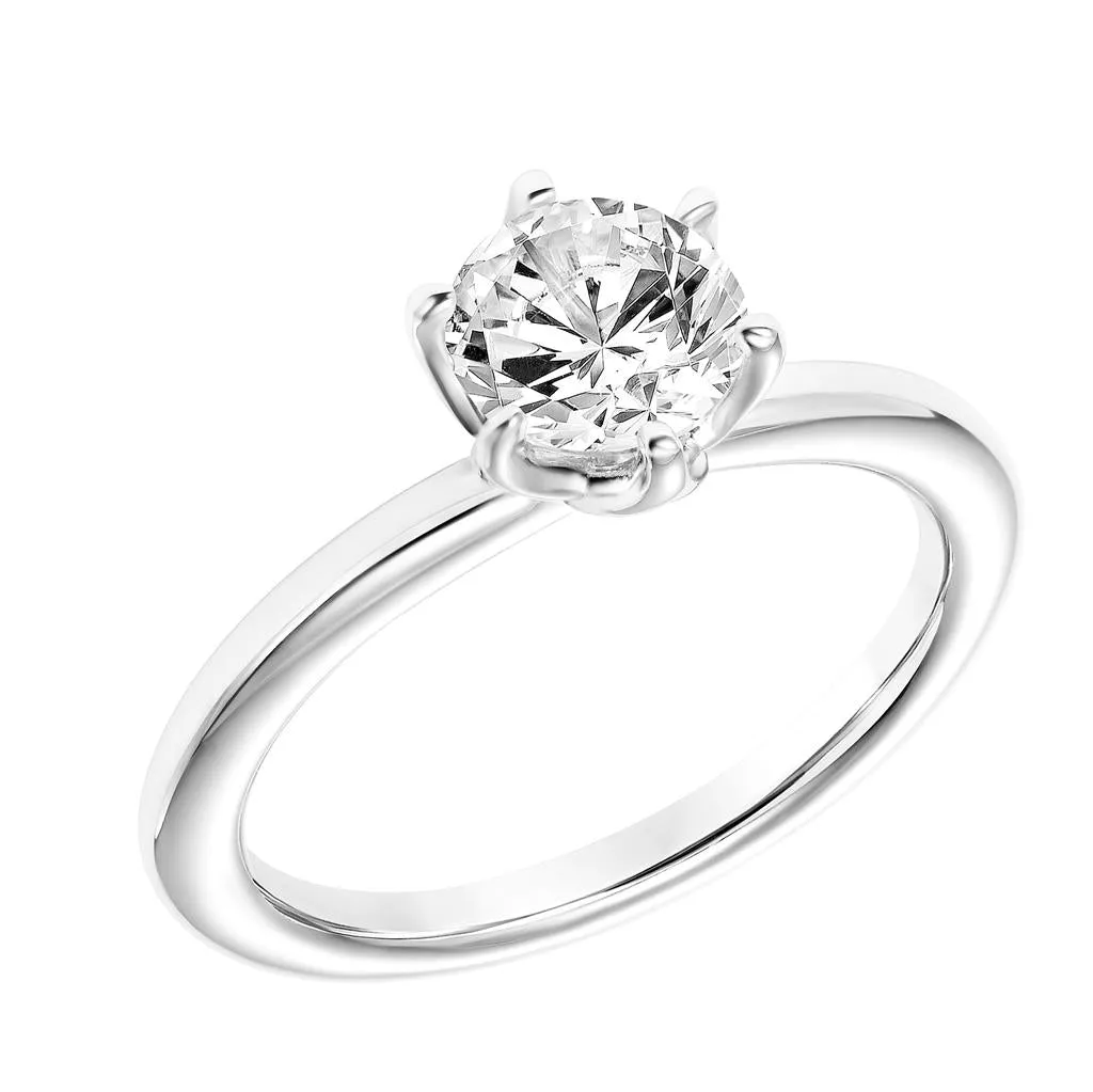 Contemporary Solitaire Engagement Ring