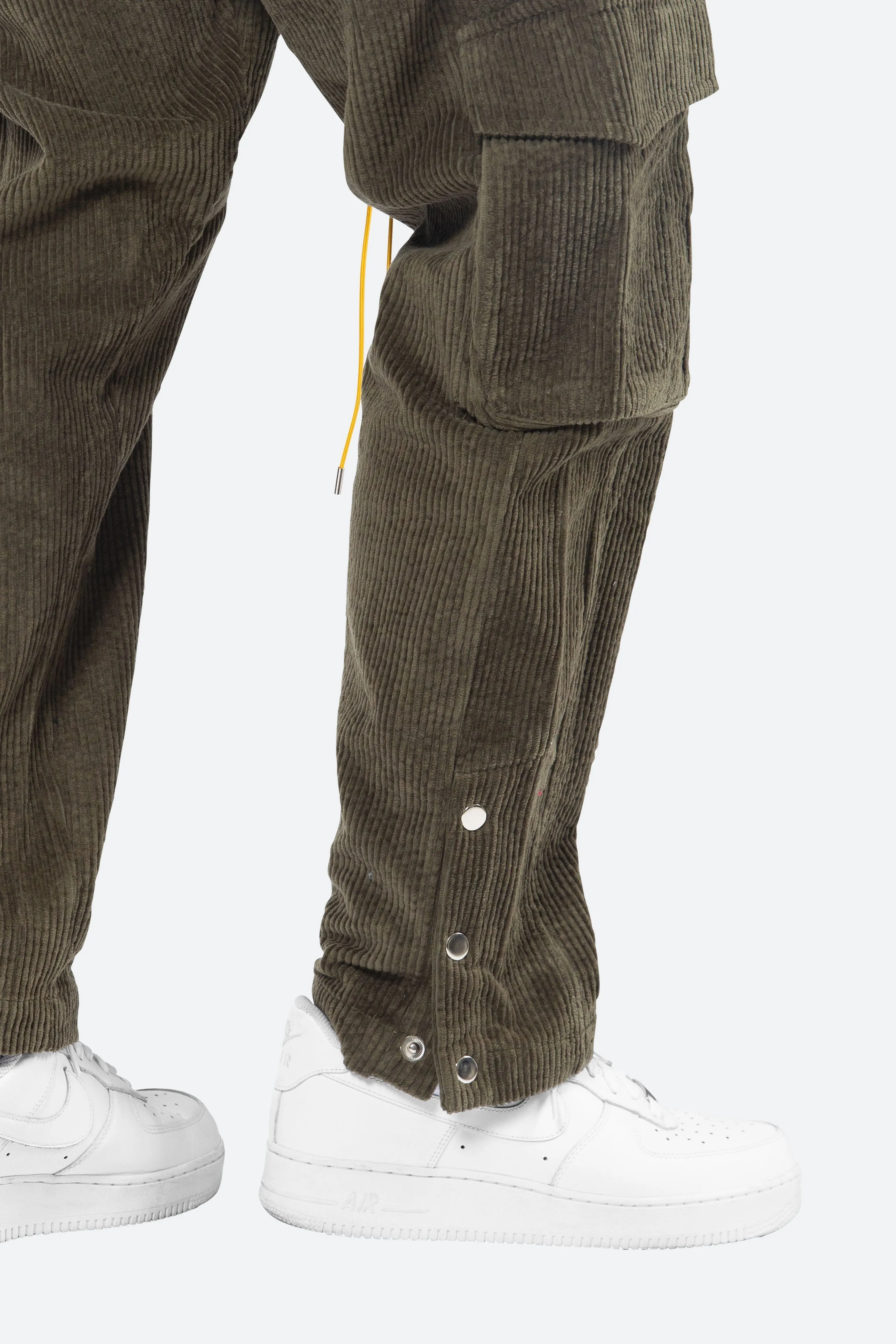 Corduroy Snap II Cargo Pants - Olive