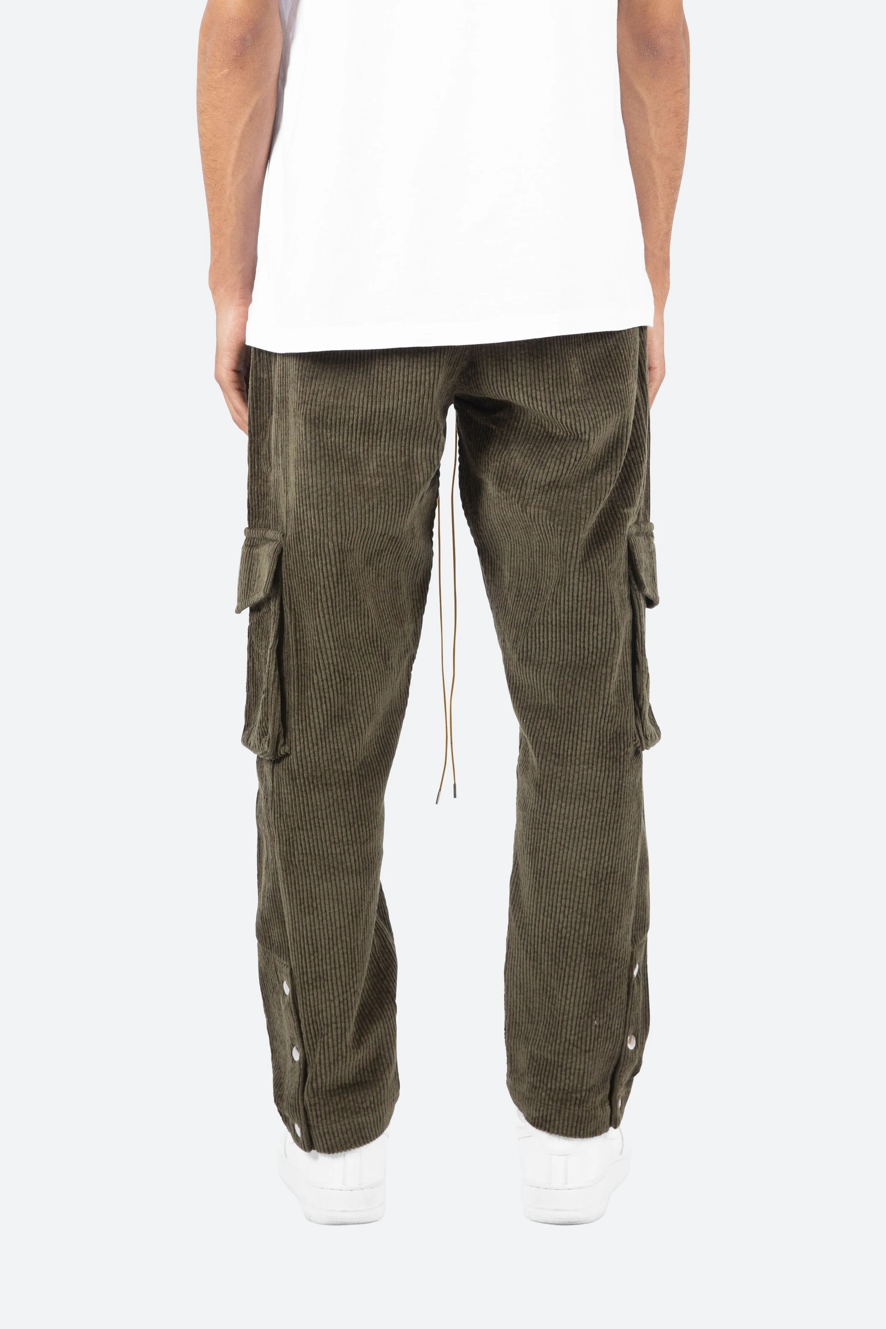 Corduroy Snap II Cargo Pants - Olive