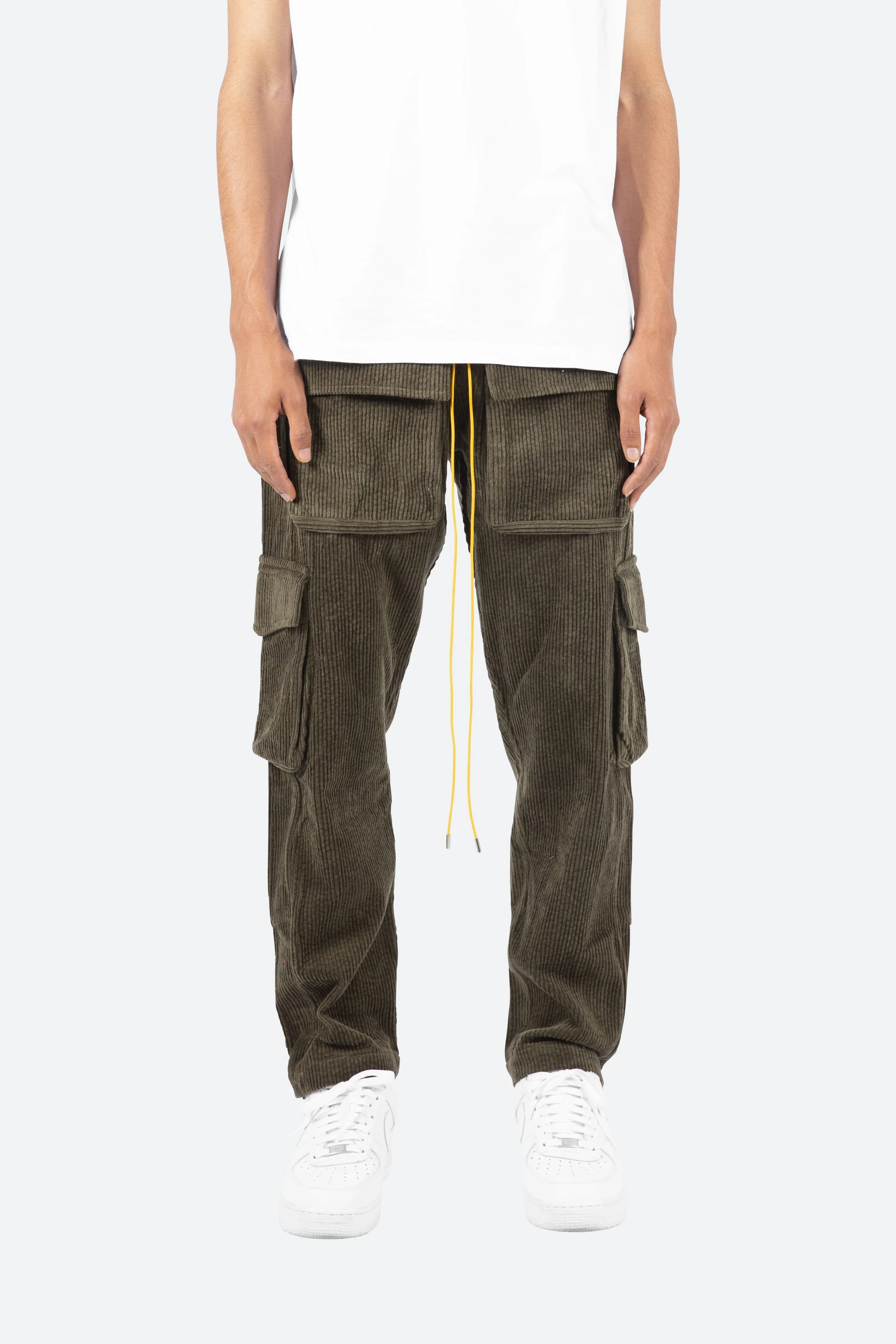 Corduroy Snap II Cargo Pants - Olive