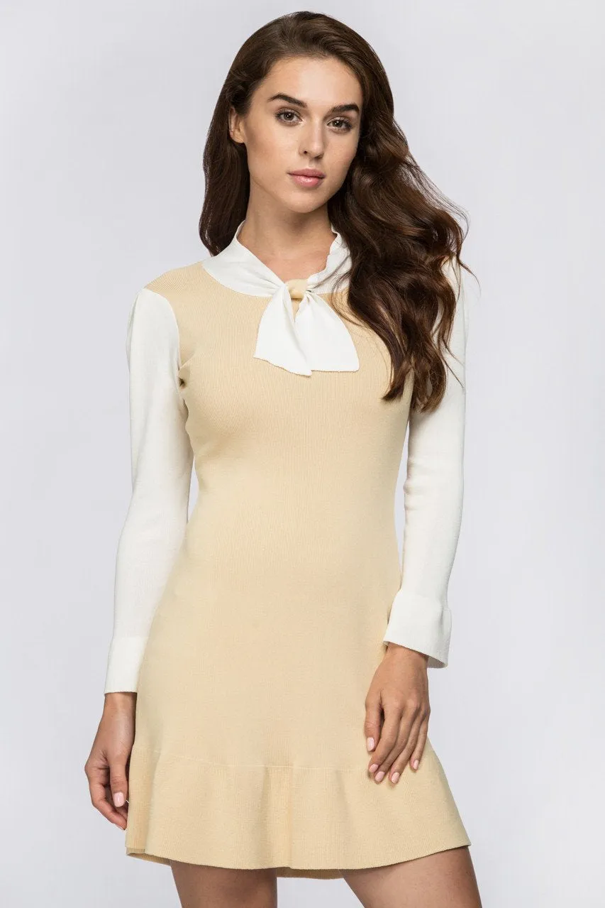 Cream School Girl Mini Dress