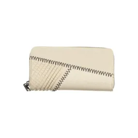 Desigual Beige Chic Wallet with Contrasting Accents