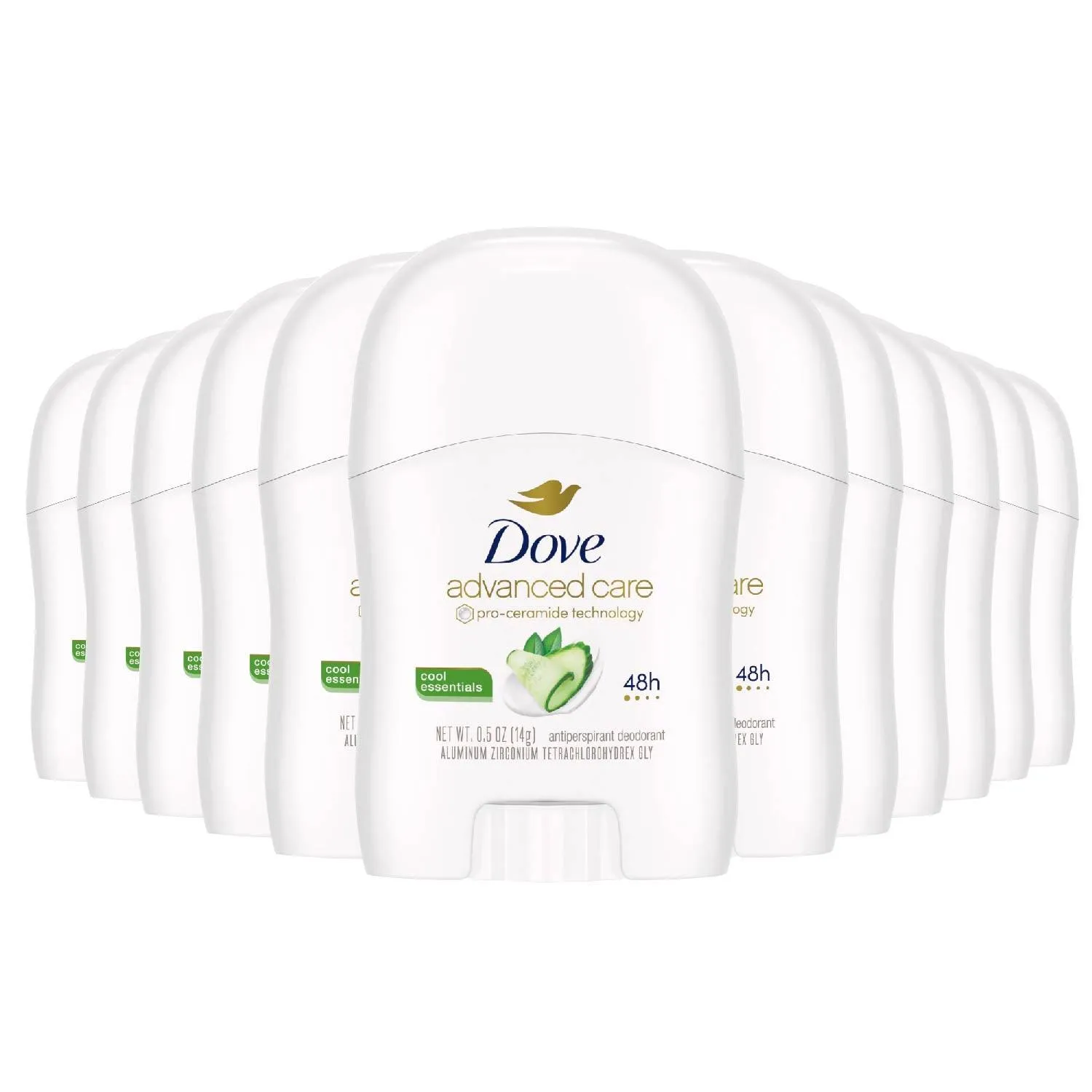 Dove Advanced Care Cool Essentials Antiperspirant Deodorant, 0.5 Oz - 36 Pack - Travel Size