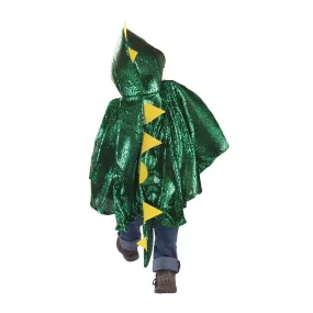 Dragon Toddler Cape Green Metallic